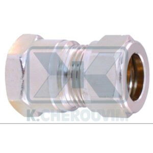 FEMALE STRAIGHT COMPRESSION NICHEL-PLATED BRASS FITTING 18 Χ 1/2" FOR COPPER TUBE
