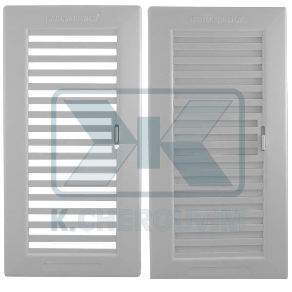 ΠΕΡΣΙΔΑ ΚΑΘΕΤΗ ΠΑΡΑΛΛΗΛΟΓΡΑΜΜΗ ΑΝΟΙΓΟΚΛΕΙΟΜΕΝΗ 95Χ220 (140Χ280) ΜΕ ΠΛΑΙΣΙΟ ΠΛΑΣΤΙΚΗ ΛΕΥΚΗ 115 cm2