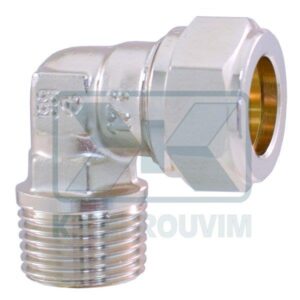 MALE ELBOW COMPRESSION NICKEL PLATED BRASS FITTING FOR COPPER TUBE