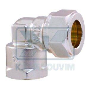 FEMALE ELBOW COMPRESSION NICKEL PLATED BRASS FITTING FOR COPPER TUBE