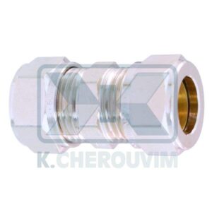 UNION STRAIGHT COMPRESSION NICHEL-PLATED BRASS FITTING FOR COPPER TUBE