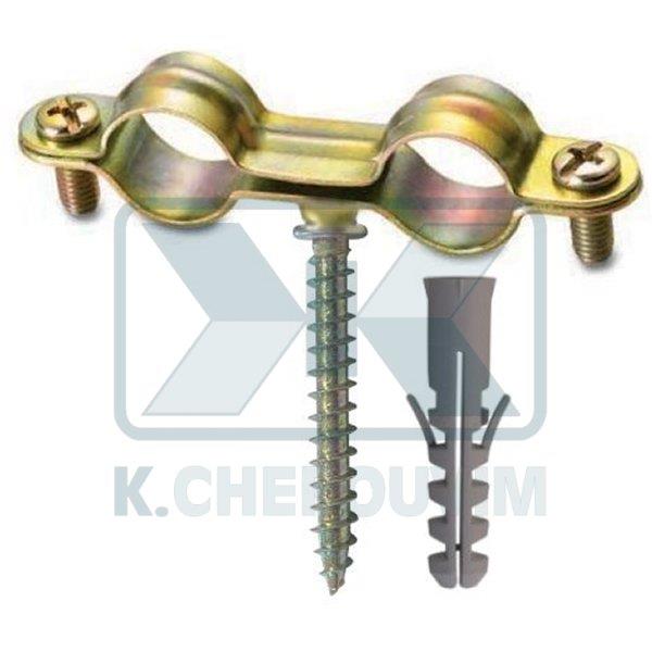 SUPPORT ? 15-16 DOUBLE Τ. COPPER PIPE WITH 2 VALVE AND DOWEL SCREW Μ6 X L40-46