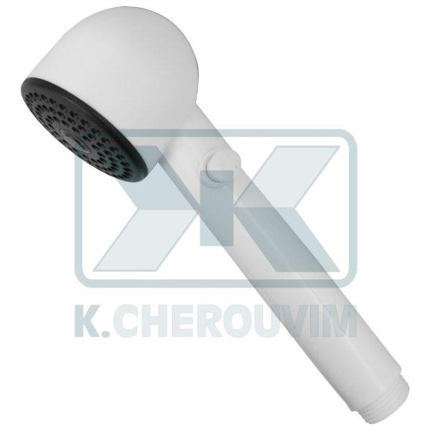 HAND - HELD SHOWER BAUHAUS ROBOT WHITE SHOWER WITH PLASTIC BLACK FILTER