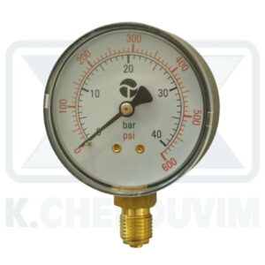 ΜΑΝΟΜΕΤΡΟ ΚΑΘΕΤΟ Φ63/40 bar 1/4" (ΚΑΤΩ ΣΠΕΙΡΩΜΑ)