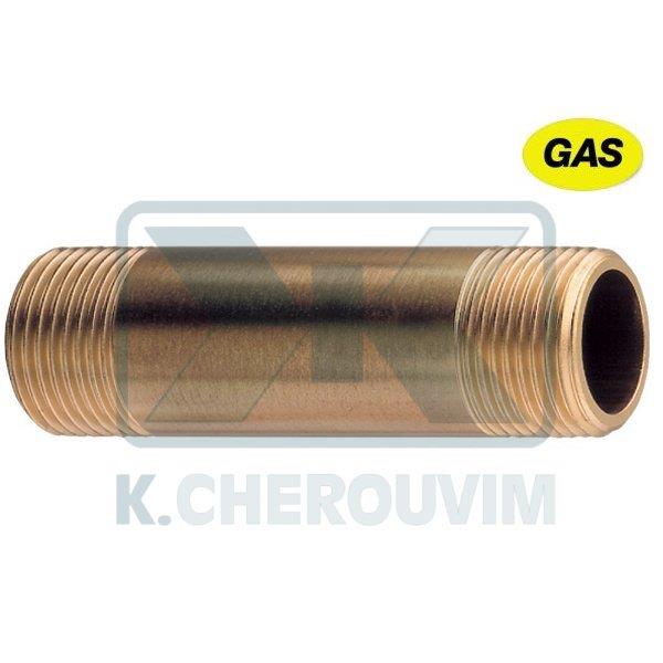 ΣΩΛΗΝΟΜΑΣΤΟΣ GAS 3/4" Χ L 80 ΜΕ 2 ΑΡΧΕΣ ΟΡΕΙΧΑΛΚΙΝΟΣ Φ19 ΕΝ10226/1 (BS 21)