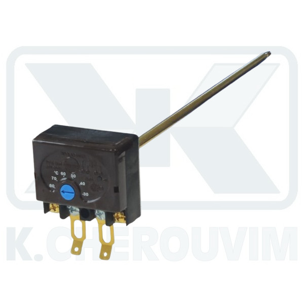 STEM SINGLE-POLE THERMOSTAT FOR VERTICAL WATER HEATER TMS L270 mm WITH 4 CONTACTS BROWN 20Α THERMOWATT ITALY