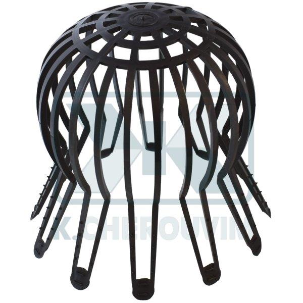 COLLECTOR LEAVES GUTTER ? 75 - ? 125 BLACK PLASTIC