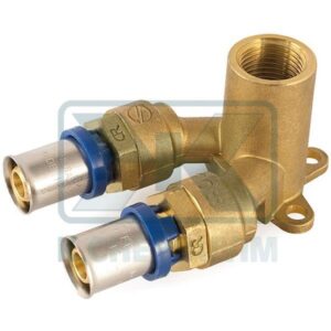 ΓΩΝΙΑ ΔΙΠΛΗ ΜΕ ΣΤΗΡ. ΠΡΕΣ. ΘΗΛ. 1/2" Χ Φ20 Χ 2,0 mm ΟΡΕΙΧ. ΜΕ ΚΥΑΘΙΟ ΙΝΟΧ 10 bar +90˚C UΝΙ ΙSΟ 7/1