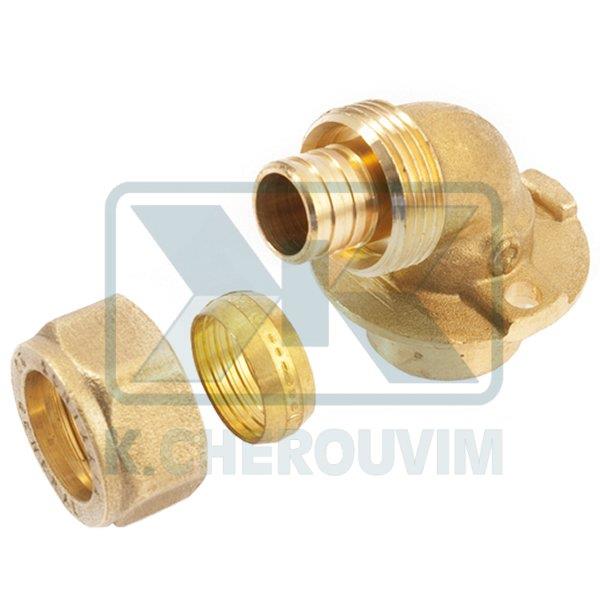 100° ELBOW WITH EXTENSION F. FOR PEX