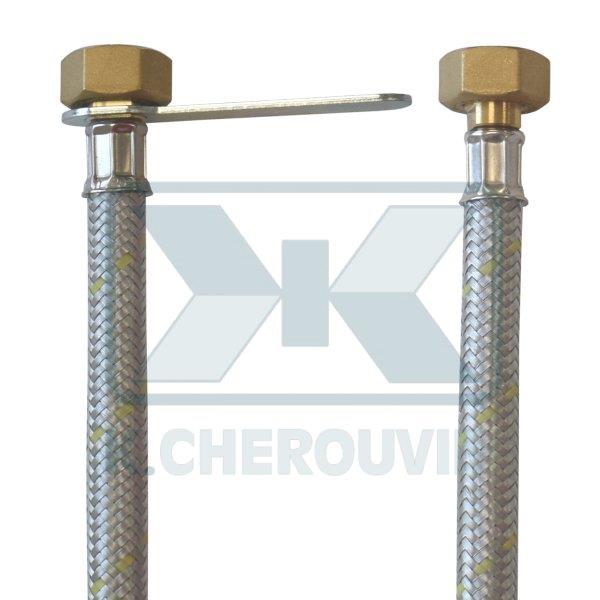 CYLINDER CONNECTION FLEXIBLE HOSE 50 CM WITH BRASS LEFT-HAND NUTS 20?1/4" AND HANDLE