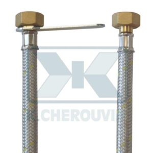 CYLINDER CONNECTION FLEXIBLE HOSE 70 CM WITH BRASS LEFT-HAND NUTS 20×1/4" AND HANDLE