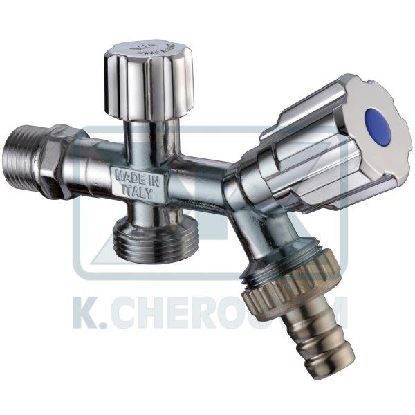 ΚΑΝΟΥΛΑ ΔΙΠΛΗ 1/2"Χ3/4"Χ3/4" ΜΕ ΡΑΚΟΡ ΧΡΩΜΕ ALBERTONI