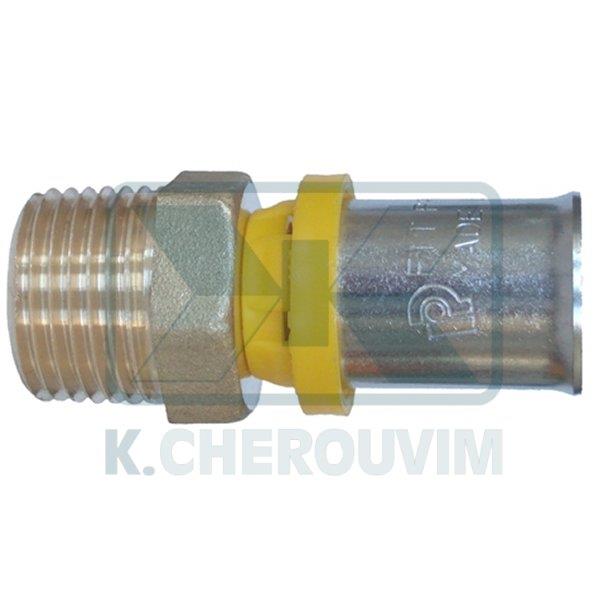 ΡΑΚΟΡ GAS ΠΡΕΣΑΡΙΣΤΟ ΑΡΣ. 3/4" Χ Φ20 Χ 2,0 mm ΟΡΕΙΧ. ΜΕ ΚΙΤΡΙΝΟ ΔΑΧΤΥΛΙΔΙ UΝΙ ΙSΟ 7/1