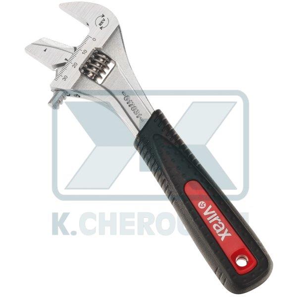 ΚΛΕΙΔΙ ΓΑΛΛΙΚΟ ΜΗΚΟΥΣ 10" ΜΕ ΑΝΑΣΤΡΕΦΟΜΕΝΗ ΣΙΑΓΟΝΑ, ΑΝΟΙΓΜΑ ΕΩΣ #40 mm VIRAX 017032