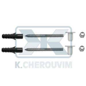 SUPPORTS INOX LEKTORN WC Μ6 X L100 WITH SCREW ANCHOR ∅ 8 (SET 2 PIECES)