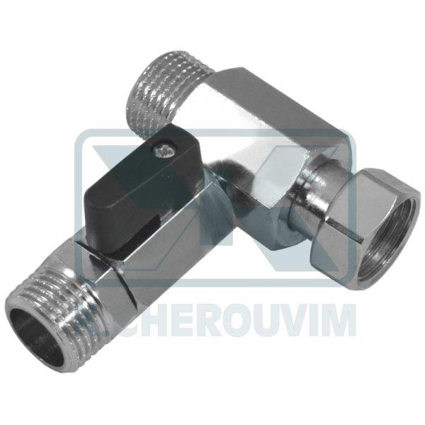 ΤΑΦ ΠΑΡΟΧΗΣ ΧΡΩΜΕ ΓΥΑΛΙΣΤΕΡΟ 1/2" ΑΡΣ. ΜΕ ΡΑΚΟΡ 1/2" ΚΑΙ ΔΙΑΚΟΠΤΑΚΙ ΜΙΝΙ 1/2" ΑΡΣ. ΣΦΑΙΡΙΚΟ