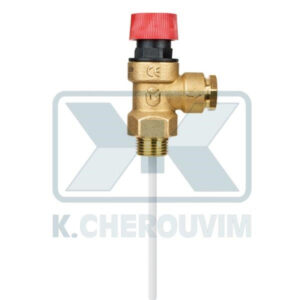 VALVE SAFETY WITH THERMOSTATIC +6 bar +90°C 3/4" MALE X ? 15 BRASS