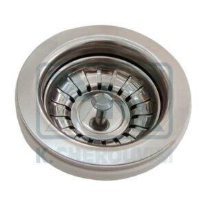 VALVE SINK INOX-PLASTIC 1"1/2 X ? 115 (3"1/2) WITH METTALIC NUT Μ12 & VALVE L45