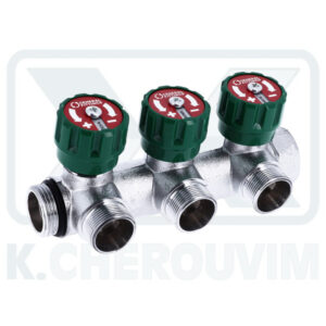 ΚΟΛΕΚΤΕΡ GF FLEXUS 1" Α.Θ. ΜΕ 3 ΔΙΑΚΟΠΤΑΚΙΑ 90° ΧΡΩΜΕ, ΕΞΟΔΟ 24x19, ΚΕΝΤΡΑ 45 mm, ΠΡΑΣΙΝΑ ΒΟΛΑΝ