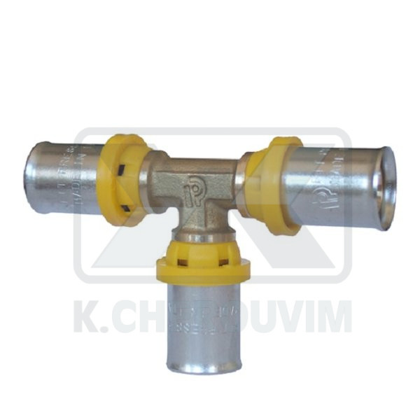 CENTRAL REDUCED FIT PRESS GAS TEE Φ16xΦ16xΦ16x2,0 FITTINGS