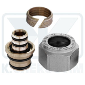 CHROME-PLATED NUT, OLIVE AND INSERT EUROCONE PEX-AL-PEX 24x19 x Ø20 x 2 mm