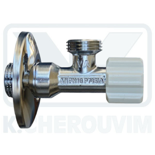 ΔΙΑΚΟΠΤΗΣ ΜΕ ΛΕΥΚΗ ΛΑΒΗ 1/2" Χ 1/2" ΓΩΝΙΑΚΟΣ ΣΕ ΣΑΚΟΥΛΑΚΙ ΜΕ ΡΟΖΕΤΑ ΧΡΩΜΕ ALBERTONI - Image 3