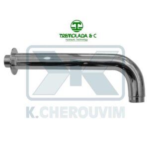 TAP SPOUT WALL WITH COVER PLATE ∅ 43 X L270 STABLE MINIMAL 1/2" MALE ∅ 26 CROM. FOR POT Ν.482LMNM