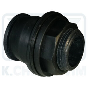QUICK COUPLING 1"1/4 FITTING for TANKS M in PP, male threded end G1 with GASKET