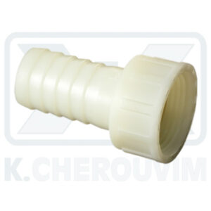 STRAIGHT HOSE NOZZLE FITTING FOR DN HOSE WITH FEMALE THREADED END FOR MOVABLE RING NUT G AND EPDM GASKET 1"1/4 x Φ32