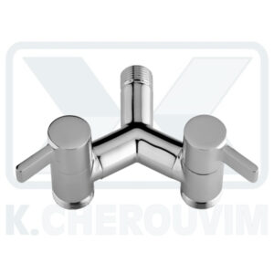 ΚΑΝΟΥΛΑ ΔΙΠΛΗ "Y" ΧΡΩΜΕ 1/2" Χ 3/4" ΜΕ ΔΥΟ ΦΙΛΤΡΑΚΙΑ ΚΑΙ ΡΟΖΕΤΑ, ΟΡΕΙΧΑΛΚΙΝΗ