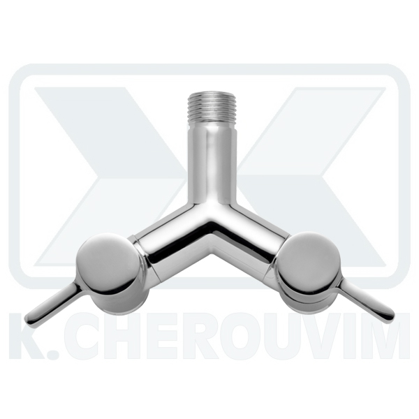 ΚΑΝΟΥΛΑ ΔΙΠΛΗ "Y" ΧΡΩΜΕ 1/2" Χ 3/4" ΜΕ ΔΥΟ ΦΙΛΤΡΑΚΙΑ ΚΑΙ ΡΟΖΕΤΑ, ΟΡΕΙΧΑΛΚΙΝΗ - Image 2