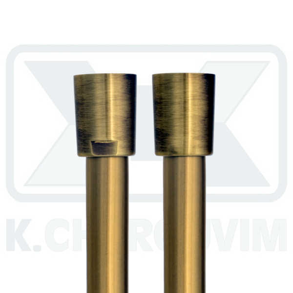 ΣΠΙΡΑΛ BRONZE PVC ΛΕΙΟ 150 cm ΛΟΥΤΡΟΥ 1/2" Χ 1/2" ΜΕ ΚΩΝΙΚΑ ΠΑΞΙΜΑΔΙΑ