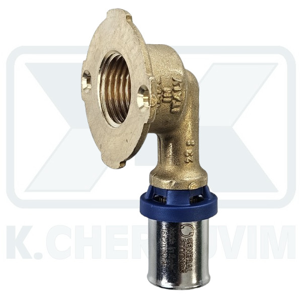 ΓΩΝΙΑ 96° ΥΔΡΟΛΗΨΙΑΣ ΠΡΕΣ. ΘΗΛ. 1/2" Χ Φ16 Χ 2,0 mm ΟΡΕΙΧ. ΜΕ ΚΥΑΘΙΟ ΙΝΟΧ 10 bar +90˚C UΝΙ ΙSΟ 7/1