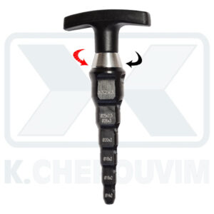 ΚΑΛΙΜΠΡΑ “Τ” ΜΕ ΚΑΣΤΑΝΙΑ ΧΑΛΥΒΔΙΝΗ ΔΙΠΛΕΥΡΗ ΠΟΛΥΣΤΡΩΜΑΤΙΚΗΣ 14Χ2-16Χ2-18Χ2-20Χ2-26Χ3-32Χ3