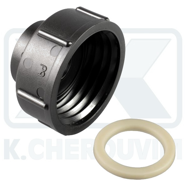 FM ADAPTER FEMALE S60x6 x MALE 1"1/2 G FOR IBC TANK WITH SEALS IN EPDM