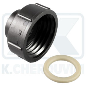 FM ADAPTER FEMALE S100x8 x MALE 2" G FOR IBC TANK WITH SEALS IN EPDM