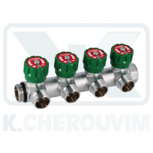 ΚΟΛΕΚΤΕΡ GF FLEXUS 3/4" Α.Θ. ΜΕ 4 ΔΙΑΚΟΠΤΑΚΙΑ 90° ΧΡΩΜΕ, ΕΞΟΔΟ 24x19, ΚΕΝΤΡΑ 45 mm, ΠΡΑΣΙΝΑ ΒΟΛΑΝ