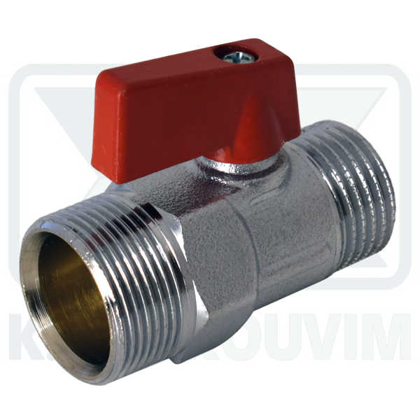 ΔΙΑΚΟΠΤΑΚΙ ΜΙΝΙ EURO ΚΟΚΚΙΝΟ 1/2" Α. Χ 24Χ19 A. ΧΡΩΜΕ ΣΦΑΙΡΙΚΟ ΜΕ ΜΕΤΑΛΛΙΚΗ ΛΑΒΗ