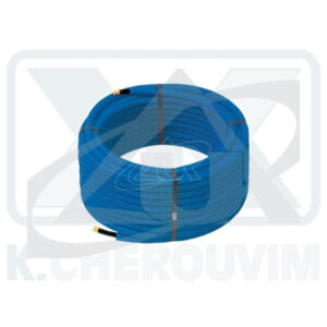 ΣΩΛΗΝΑ PE-X ΜΑΥΡΗ ΜΕ ΜΠΛΕ Φ32 ΣΠΙΡΑΛ Φ18 Χ 2,0 mm ΚΟΥΛΟΥΡΑ 50 m UNITERM 95°C EN ISO 15875 UNIDELTA