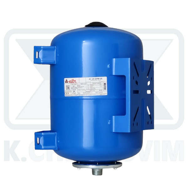 ΔΟΧΕΙΟ ΔΙΑΣΤΟΛΗΣ ΜΕ ΒΑΣΗ ΑΝΤΛΙΑΣ 24L ΜΠΛΕ ΚΑΘΕΤΟ 1" ΥΔΡΕΥΣΗΣ 8 BAR ELBI AC GPM-25 CE ΕΝΑΛ. ΜΕΜΒΡΑΝΗΣ