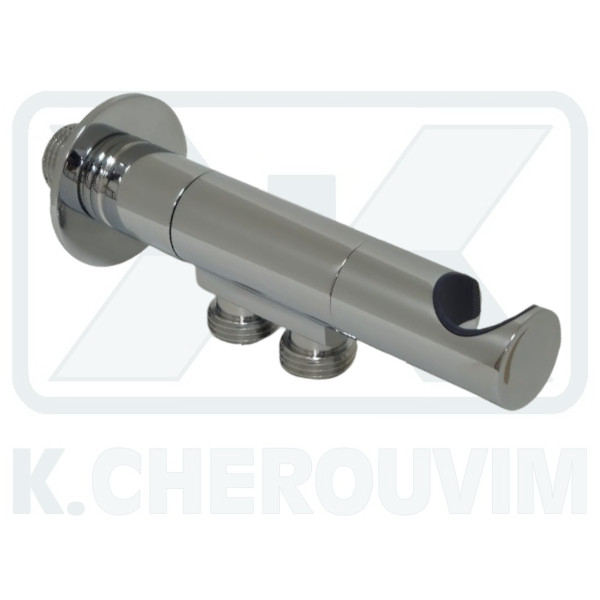 ΠΑΡΟΧΗ ΝΤΟΥΣ ΜΕ 2 ΕΞΟΔΟΥΣ, ΣΤΗΡΙΓΜΑ-ΔΙΑΚΟΠΤΗ ΜΕ ΤΑΧΥΣΥΝΔΕΣΜΟ ΟΡΕΙΧ. L137 ΧΡΩΜΕ 1/2"ΑΡΣ. ΜΕ ΡΟΖΕΤΑ