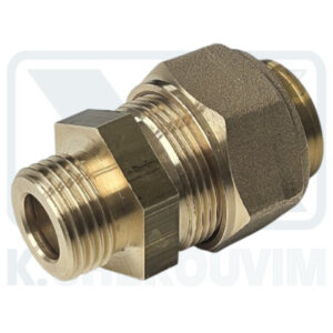 STRAIGHT FITTING MALE 3/4" Χ DN20 INOX FLEXIBLE BRASS TUBE