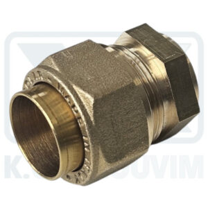 STRAIGHT FITTING FEMALE 1"1/4 Χ DN25 INOX FLEXIBLE BRASS TUBE