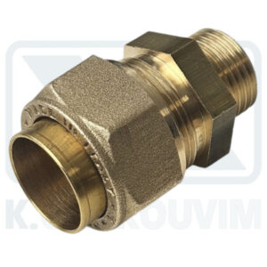 STRAIGHT FITTING MALE 1"1/4 Χ DN25 INOX FLEXIBLE BRASS TUBE