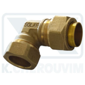 ΓΩΝΙΑ ΗΛΙΑΚΩΝ DN16 Χ Φ22 ΧΑΛΚΟΥ ΕΥΚΑΜΠΤΗΣ ΙΝΟΧ ΣΩΛΗΝΑΣ ΟΡΕΙΧΑΛΚΙΝΟ