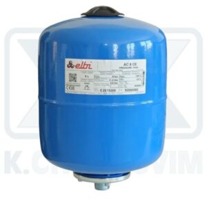 ΔΟΧΕΙΟ ΔΙΑΣΤΟΛΗΣ 5L ΜΠΛΕ ΚΑΘΕΤΟ 3/4″ ΥΔΡΕΥΣΗΣ 8 BAR ELBI AC5-CE ΕΝΑΛΛΑΞΙΜΗΣ ΜΕΜΒΡΑΝΗΣ