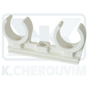 SUPPORT BIFIX ∅ 25 DOUBLE PLASTIC WITH INSERT BRASS NUT Μ6