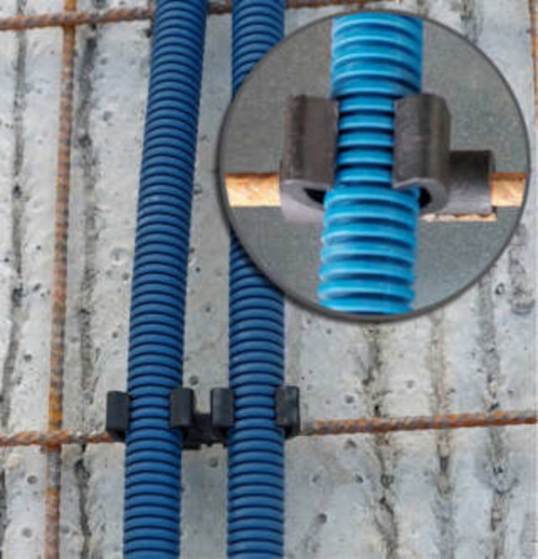 STEEL SUPPORT Φ22 SINGLE PLASTIC THEADED ROD M6 - Image 2