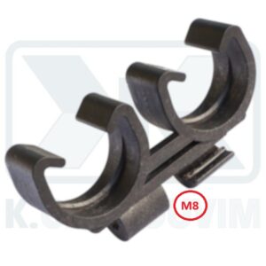 STEEL SUPPORT Φ25 DOUBLE PLASTIC THEADED ROD M8